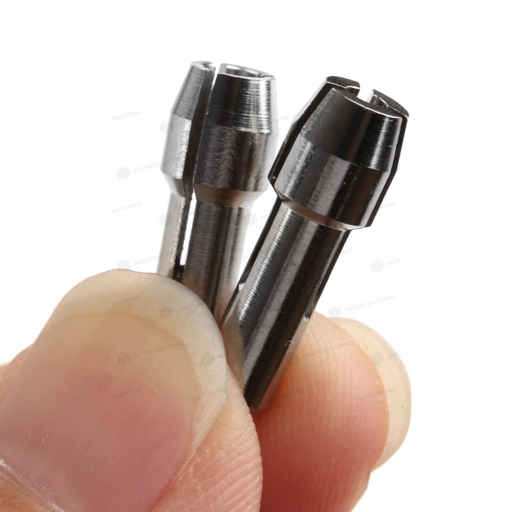 Đầu kẹp mũi khoan, mũi mài ĐỒNG cỡ (1,5mm - 2mm - 3mm)