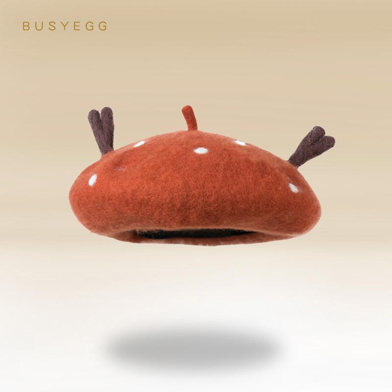 Bé Hươu Dễ Thương Mũ Nồi Nón Cho Bé Gái Trẻ Ấm Dày Bonnet Bé Trai Nón Tặng Cho Nữ Mũ Len Cho Bé panama Trẻ Em Mũ Đợi Đầu Đa Năng