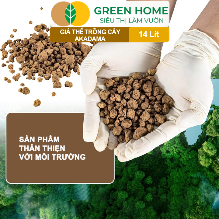 Đất Akadama GreenHome, Bao 14Lít (8-9Kg), (Loại Cứng) Giá Thể Bonsai, Kiểng Lá, Phân Nền Thủy Sinh