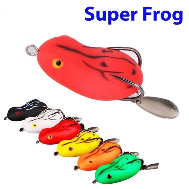 Mồi giả câu cá lóc, Nhái hơi lure Super Frog giá rẻ siêu nhậy AD-8