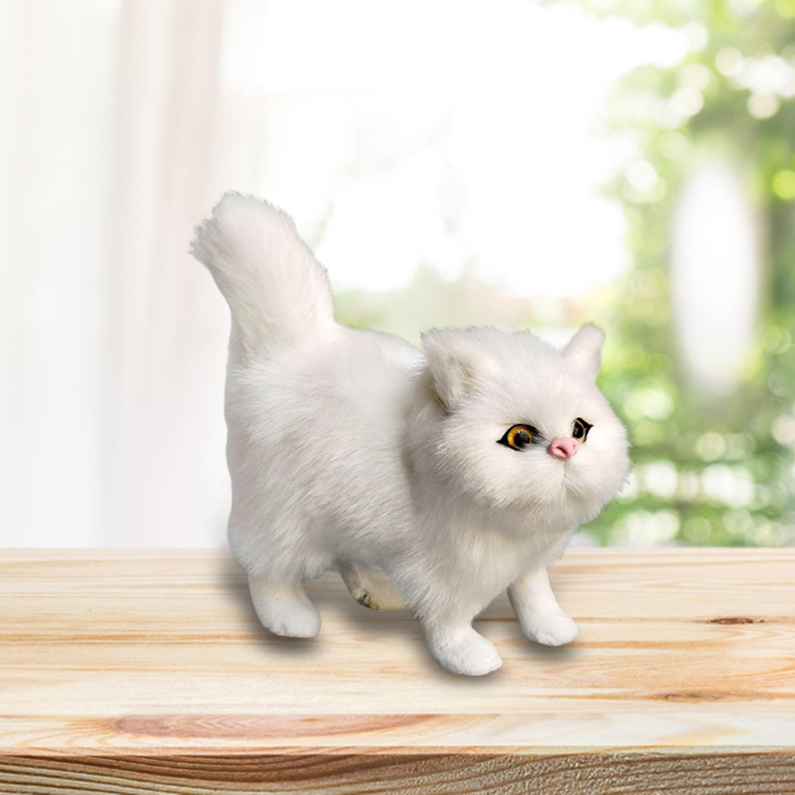 Miniature Simulation Cat Figures Birthday Gift for Dollhouse Desktop