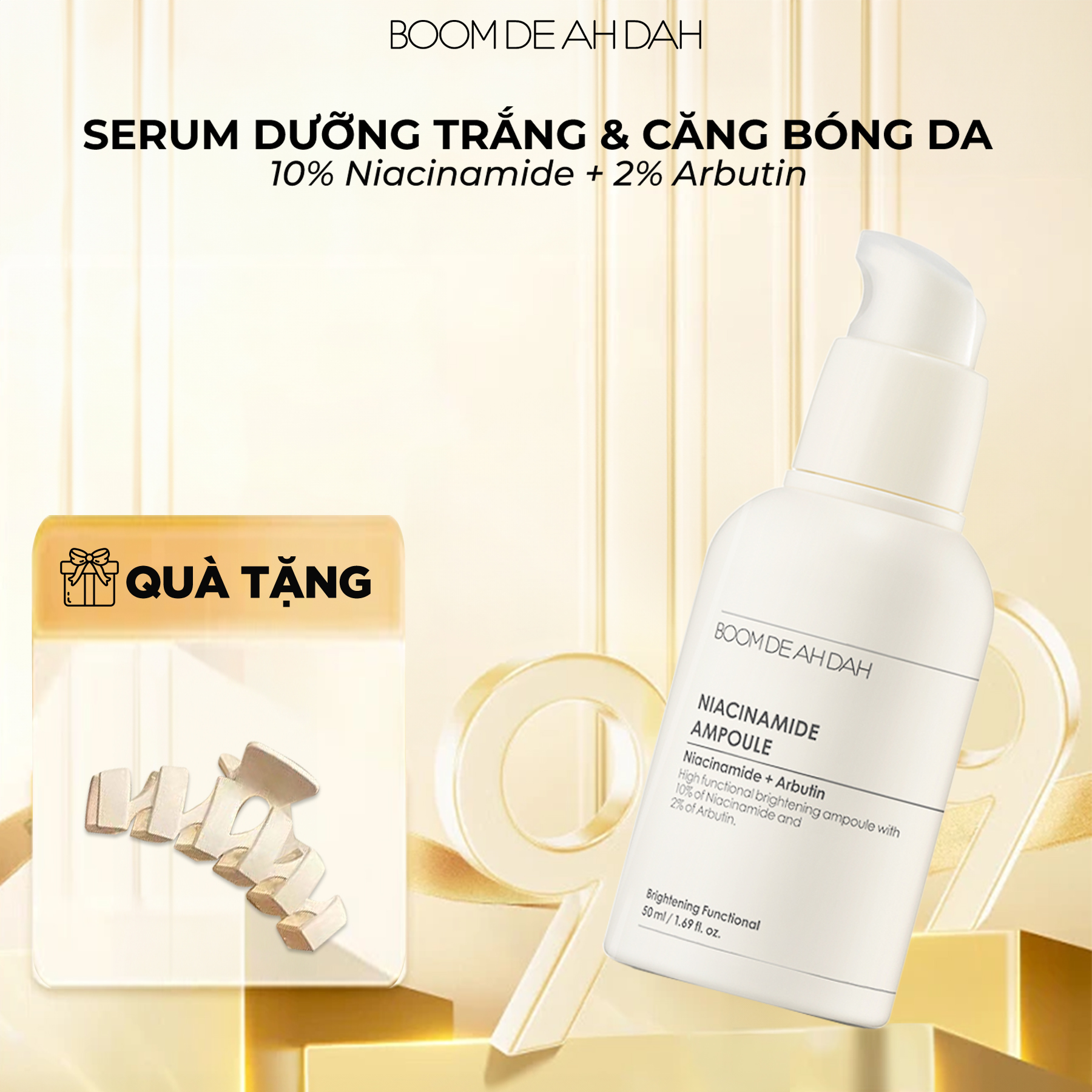 Bộ Sản Phẩm Serum Dưỡng Trắng Căng Bóng Da Boom De Ah Dah Ampoule 50ml