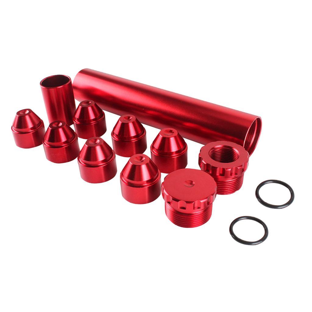 6in Aluminum Automotive Fuel Filter Car Oil Fuel Filter 5/8''-24 Red