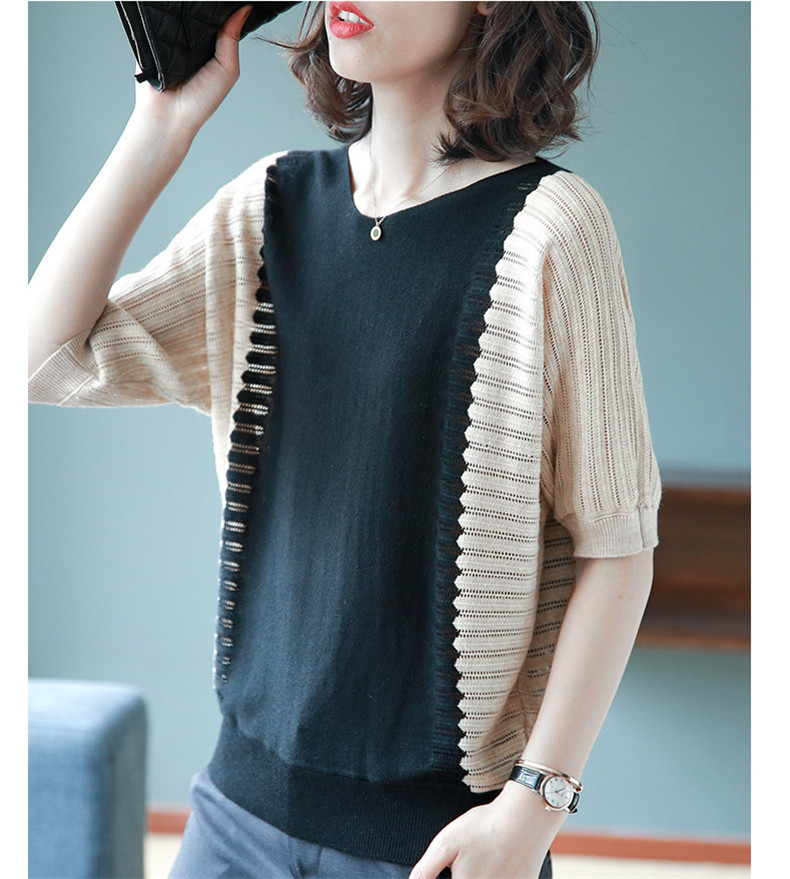 Áo len mỏng nữ Tay lỡ  Cổ tim Thanh lịch Form rộng Ulzzang Hàn Quốc Mẫu mới Thu Đông Haint Boutique Al33