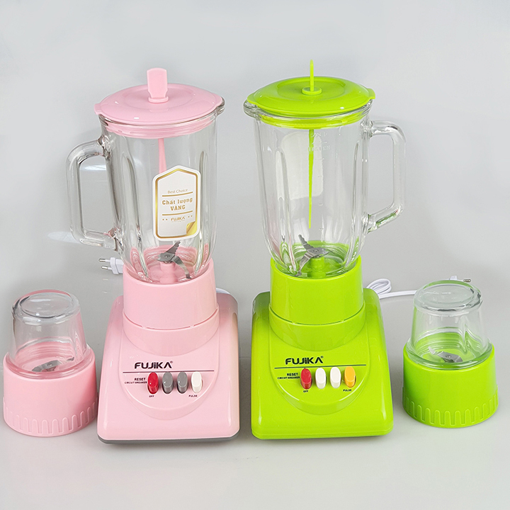 Máy Xay Sinh Tố Fujika FJ-9 Nhiều Chế Độ Xay 2 Cối Thủy Tinh Công Suất 350W Dung Tích 1,25L - Hàng Chính Hãng
