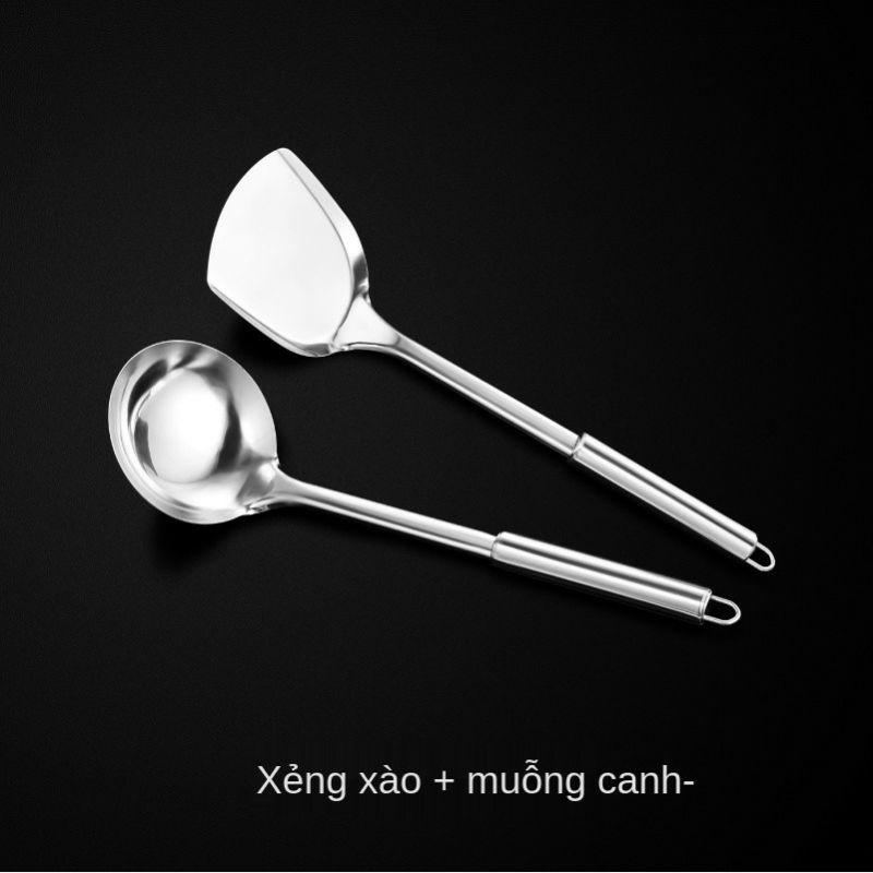 Xẻng - vá - sạn lật chiên xào đồ ăn inox sáng bóng cao cấp