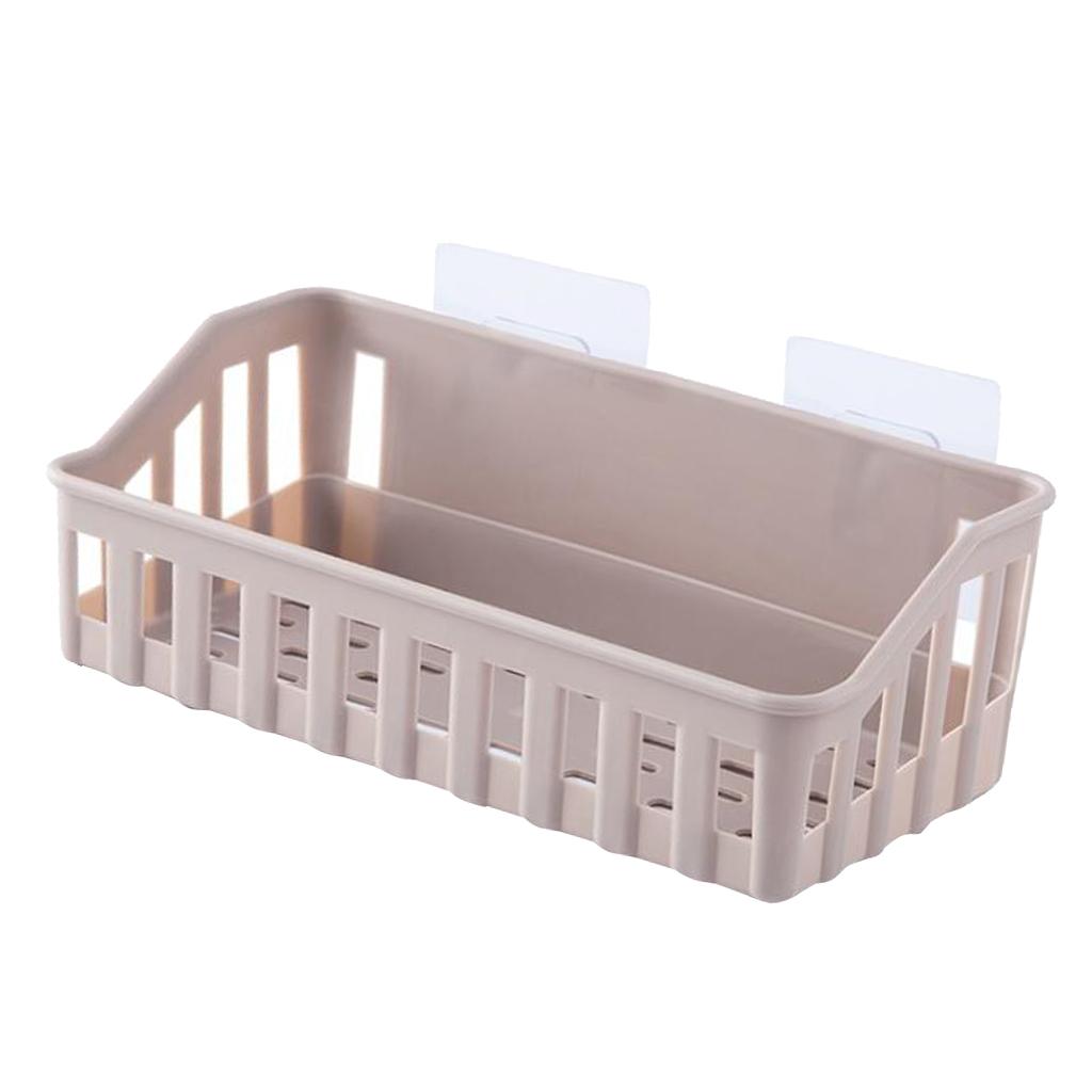Kitchen Bathroom Wall Shower Shelf Storage Caddy Rack Self Adhesive Coffee