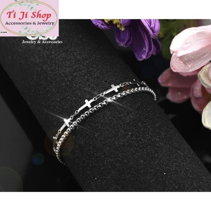 Lắc tay Thánh Giá 2 Tầng Siêu Độc Đáo