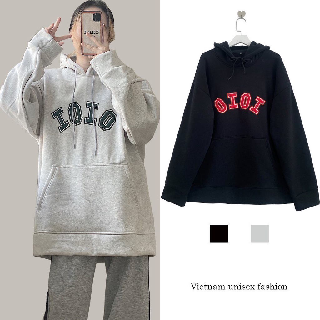 Áo hoodie OiOi nhiều màu phong cách Hàn Quốc, Áo Hoodie OI Form Rộng Nam Nữ Unisex, Áo Hoodie “ OIOI “ 5 màu thêu chữ chất nỉ lót bông xịn Mịn ấm siêu đẹp, form rộng Unisex Nam / Nữ (Ảnh + Video thật 100