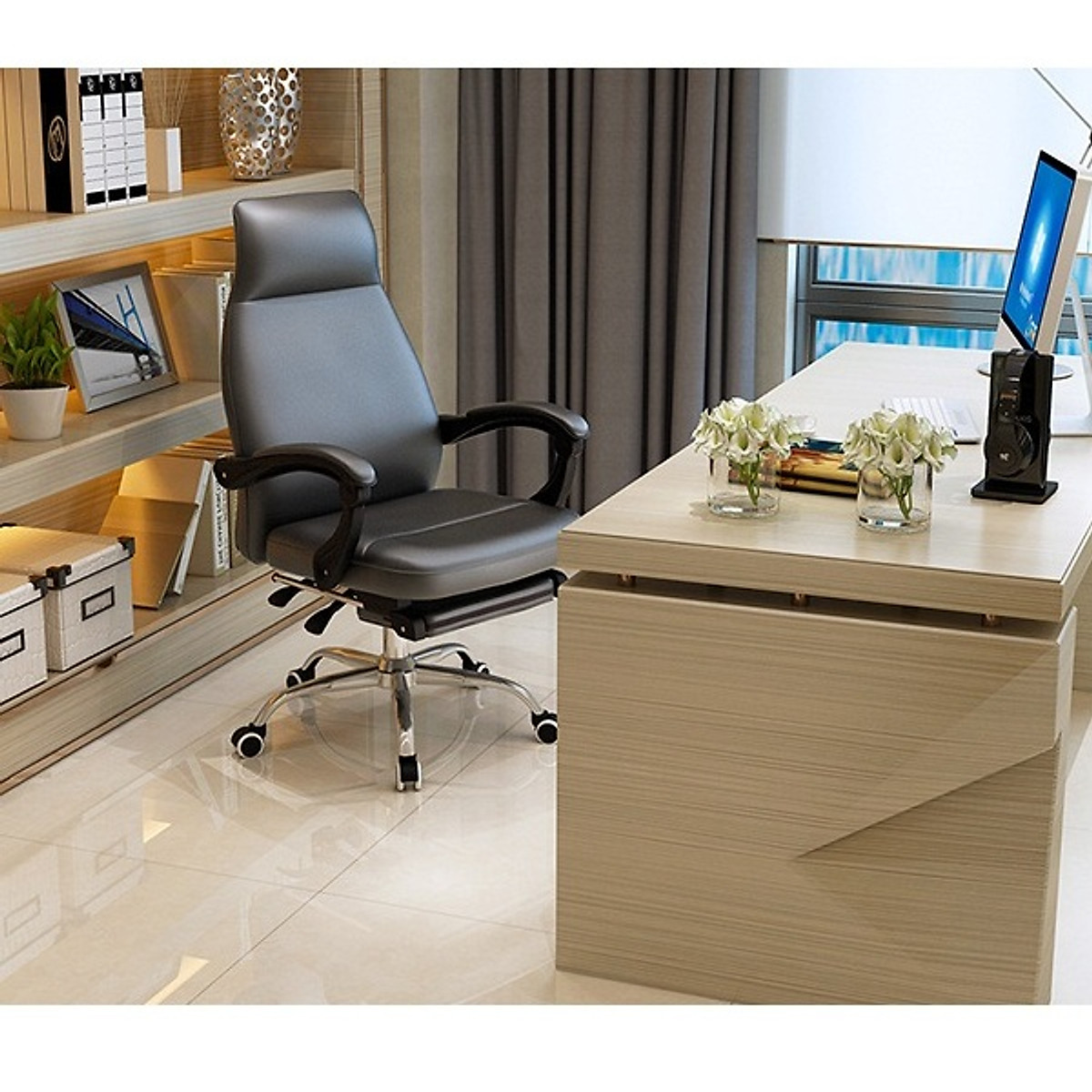 Ghế văn phòng thư giãn ngả lưng có gác chân thoải mái MN-G516-U1