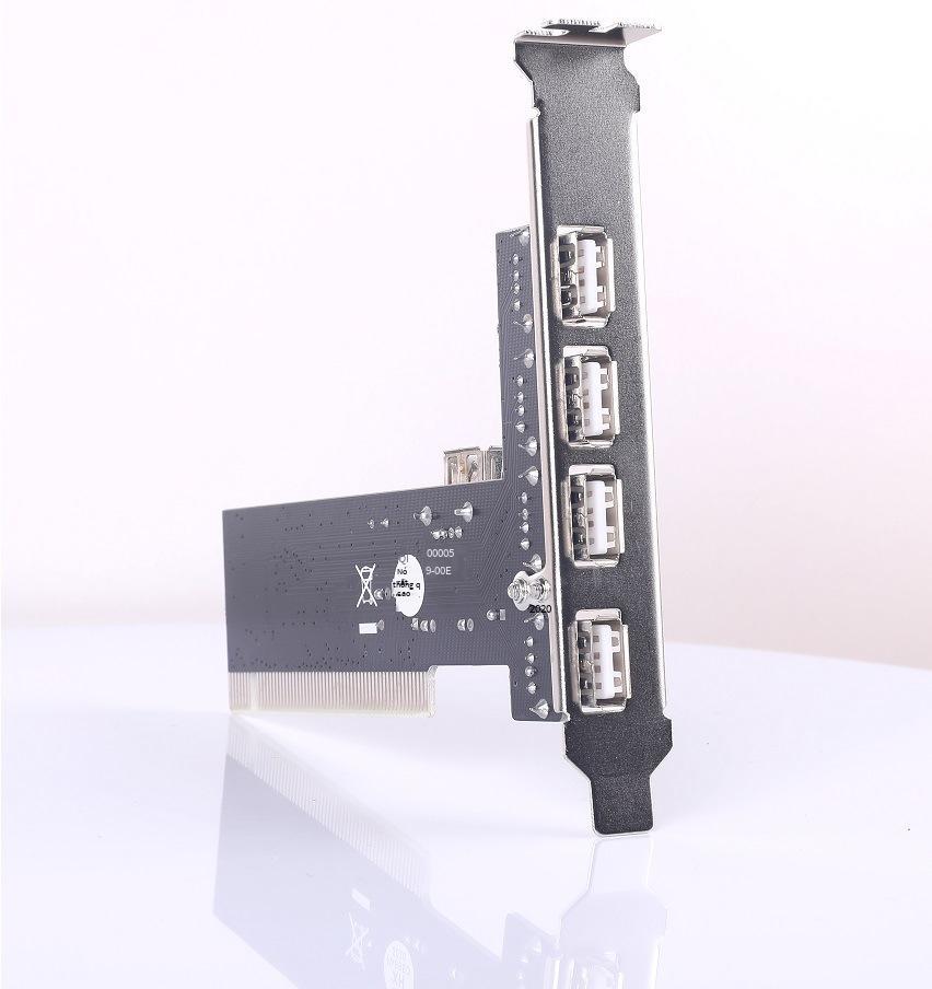 Giá thấp nhất PCI sang USB 2.0 plug-and-play drive-free desktop tích hợp thẻ chuyển 4+1 Thẻ mở rộng USB