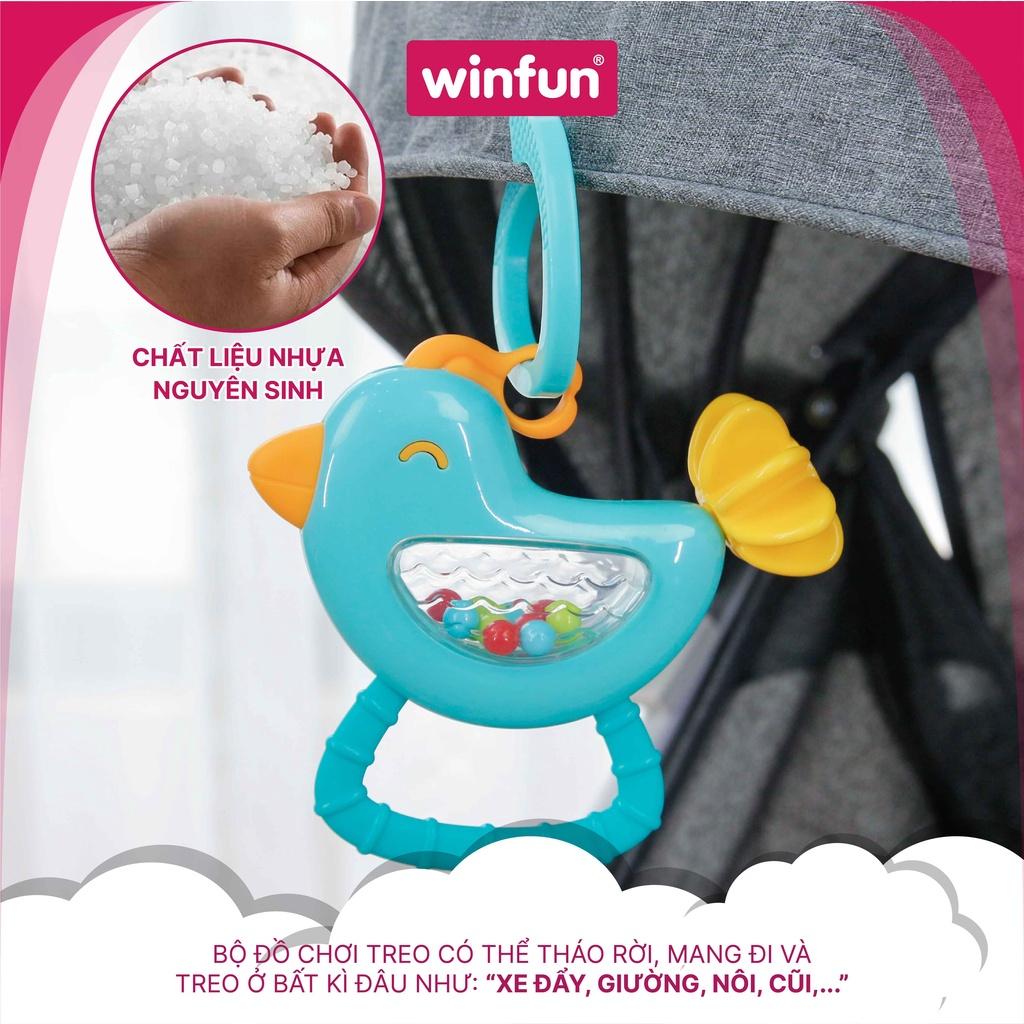 Thảm nằm chơi kèm thú bông, xúc xắc cho bé từ sơ sinh - đồ chơi vận động Winfun 710010-NI