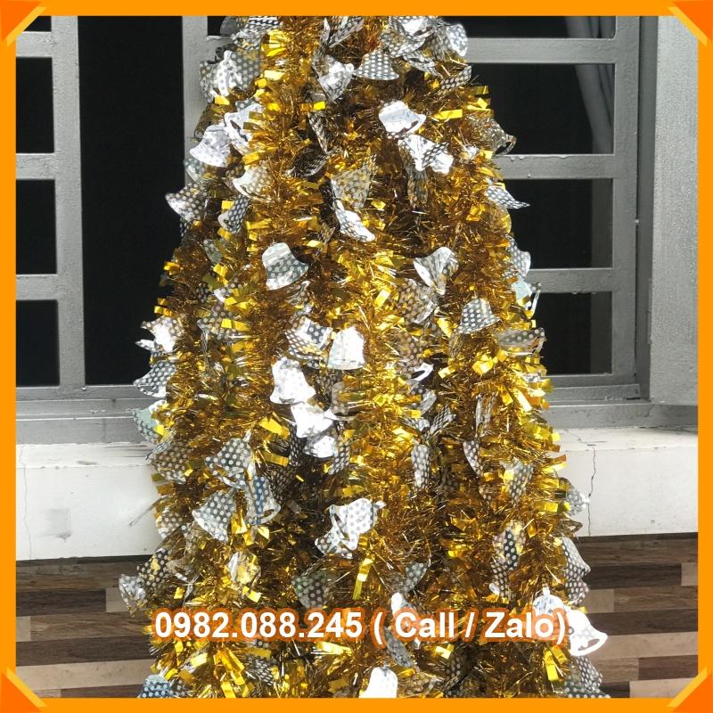 Dây kim tuyến nhiều màu 1,5m trang trí Noel, tết 2023, hàng dày, cao cấp