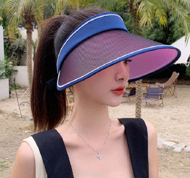 Mũ rộng vành chống nắng chống tia UV phong cách Hàn, nón nửa đầu rộng vành nữ mới