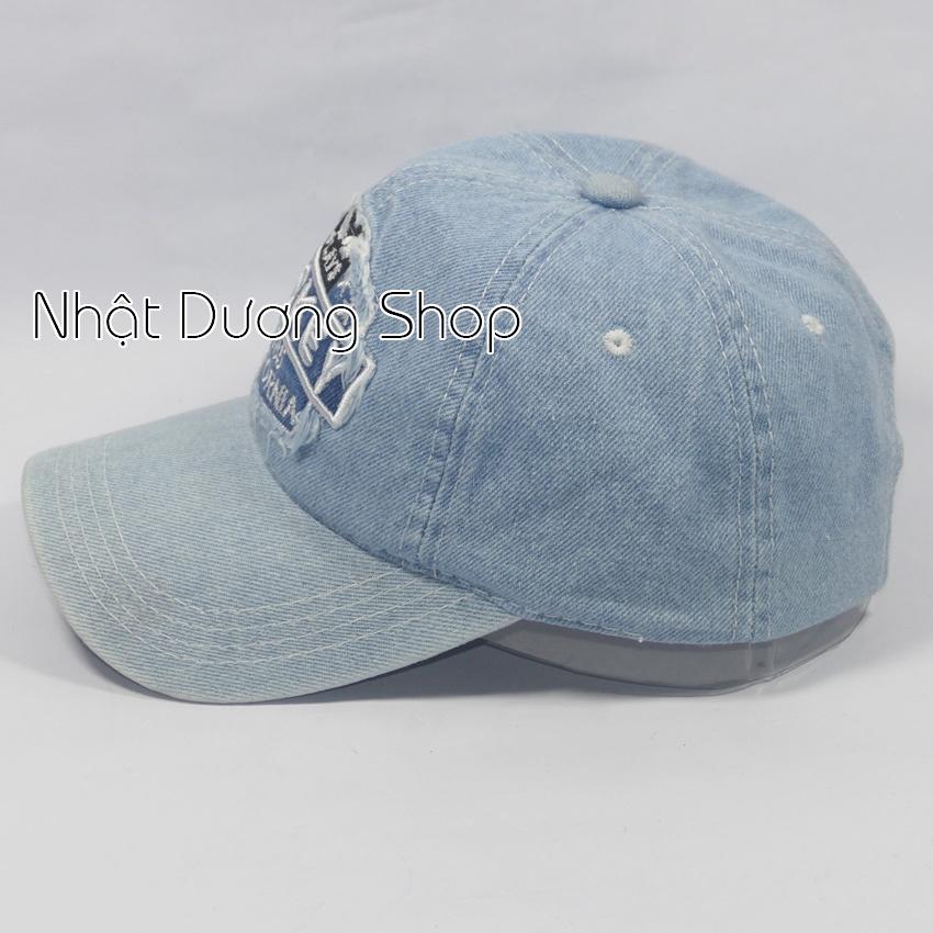Mũ lưỡi trai, Nón kết jeans thêu chữ Hockey độc đáo - Nón jeans đẹp, cá tính, phù hợp cho cả nam và nữ