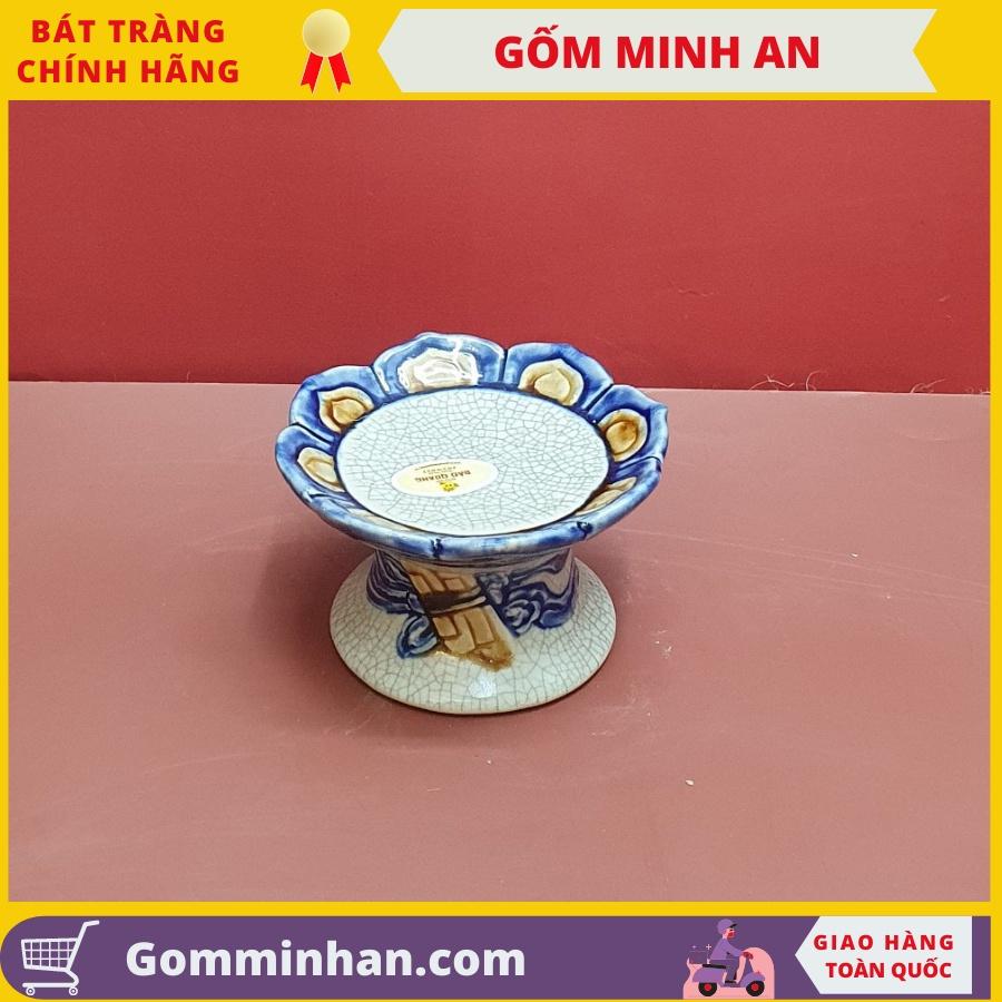 Chân Nến Thờ Sứ-Men Rạn Đắp Nổi Cao Cấp- Nghệ Nhân Phạm Đạt Bát Tràng- Gốm Minh An