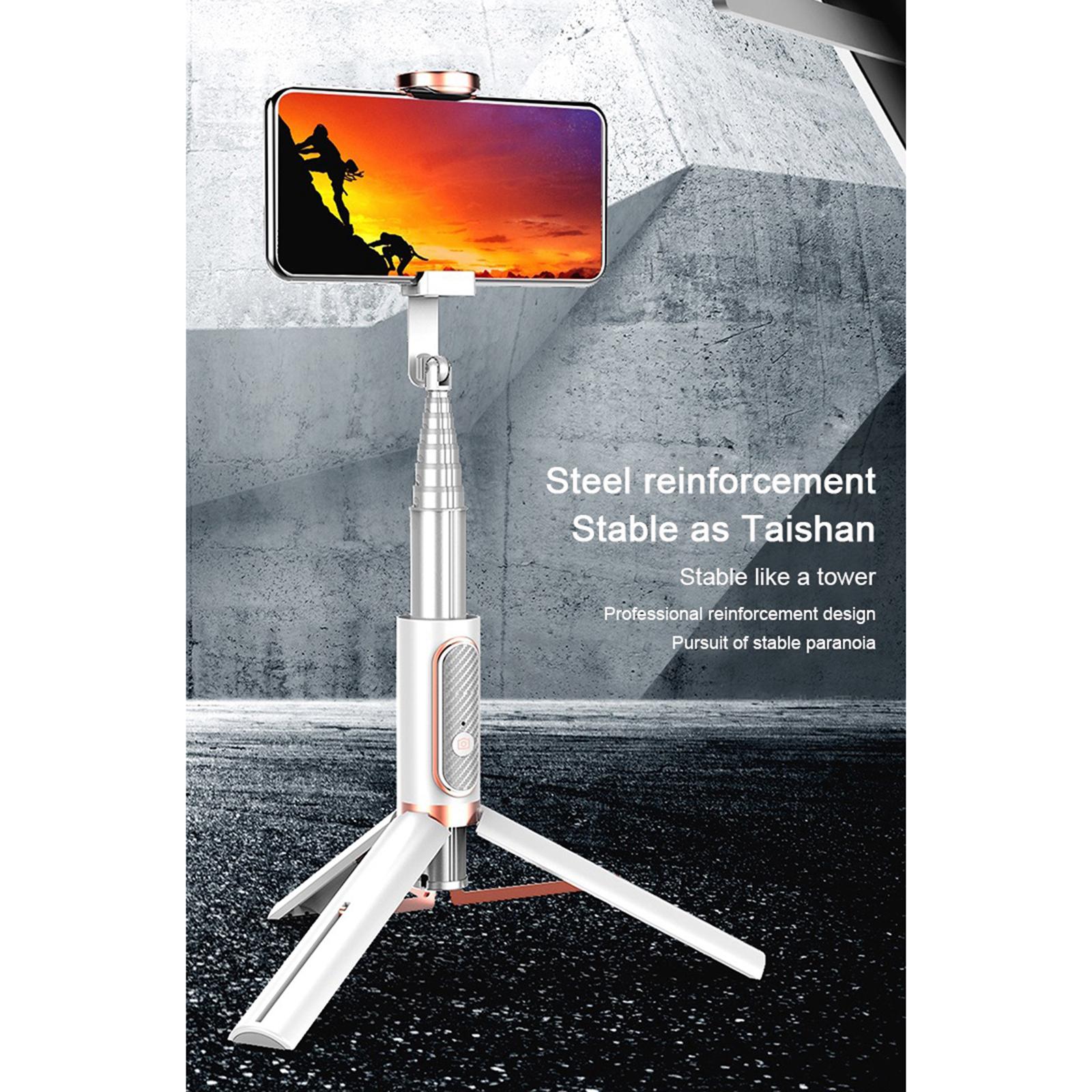 Phone Tripod Stand & Selfie Stick Tripod, All in One Professional Cell Phone Tripod, Cellphone Tripod with Bluetooth Remote and Phone Holder