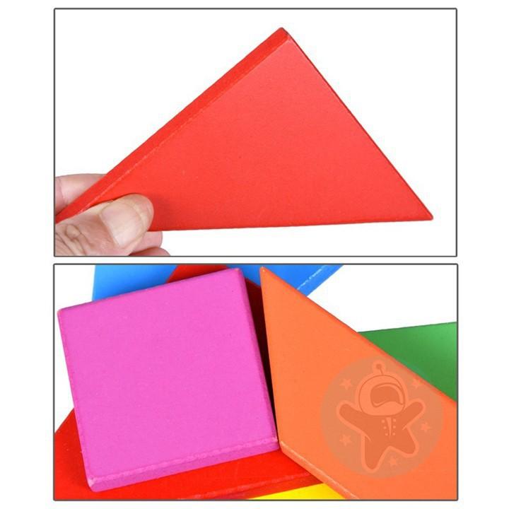 Đồ chơi gỗ cho bé xếp hình Tangram bằng gỗ cho trẻ tư duy, phát triển tính sáng tạo