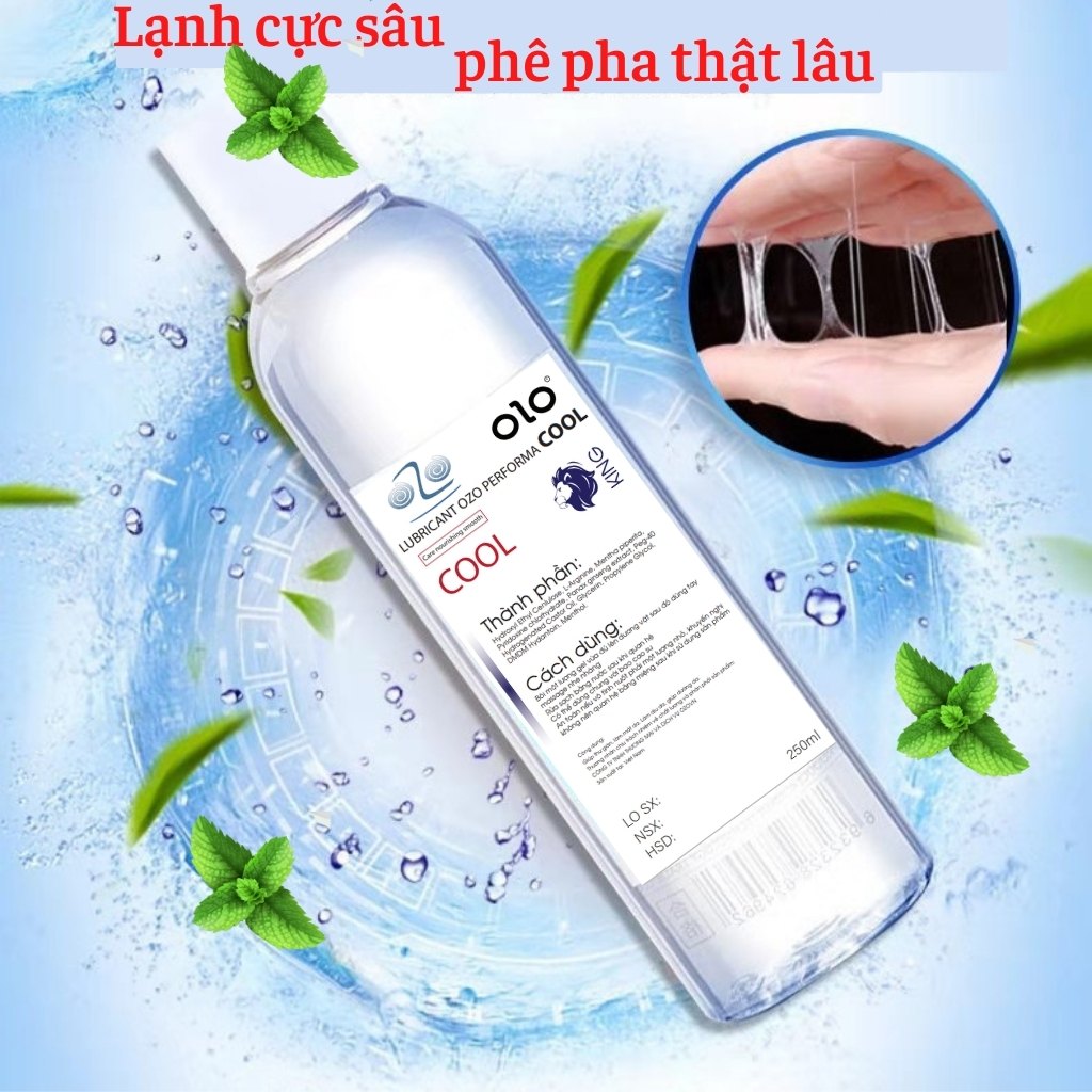 Gel bôi trơn OZO Lubricant Performa Cool mát lạnh, gấp đôi độ trơn - Lọ 250ml