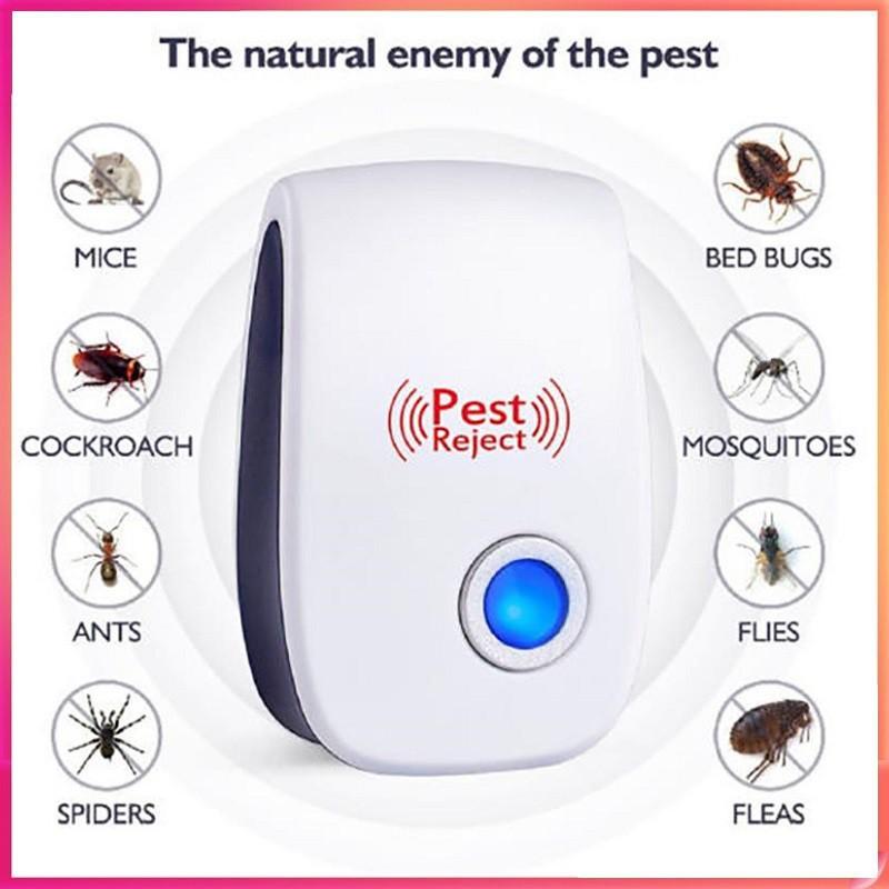 Máy Đuổi Chuột, Máy Đuổi Côn Trùng Pest Reject Bằng Sóng Siêu Âm Hiệu Quả, Bảo Vệ Sức Khỏe, Sử Dụng An Toàn.