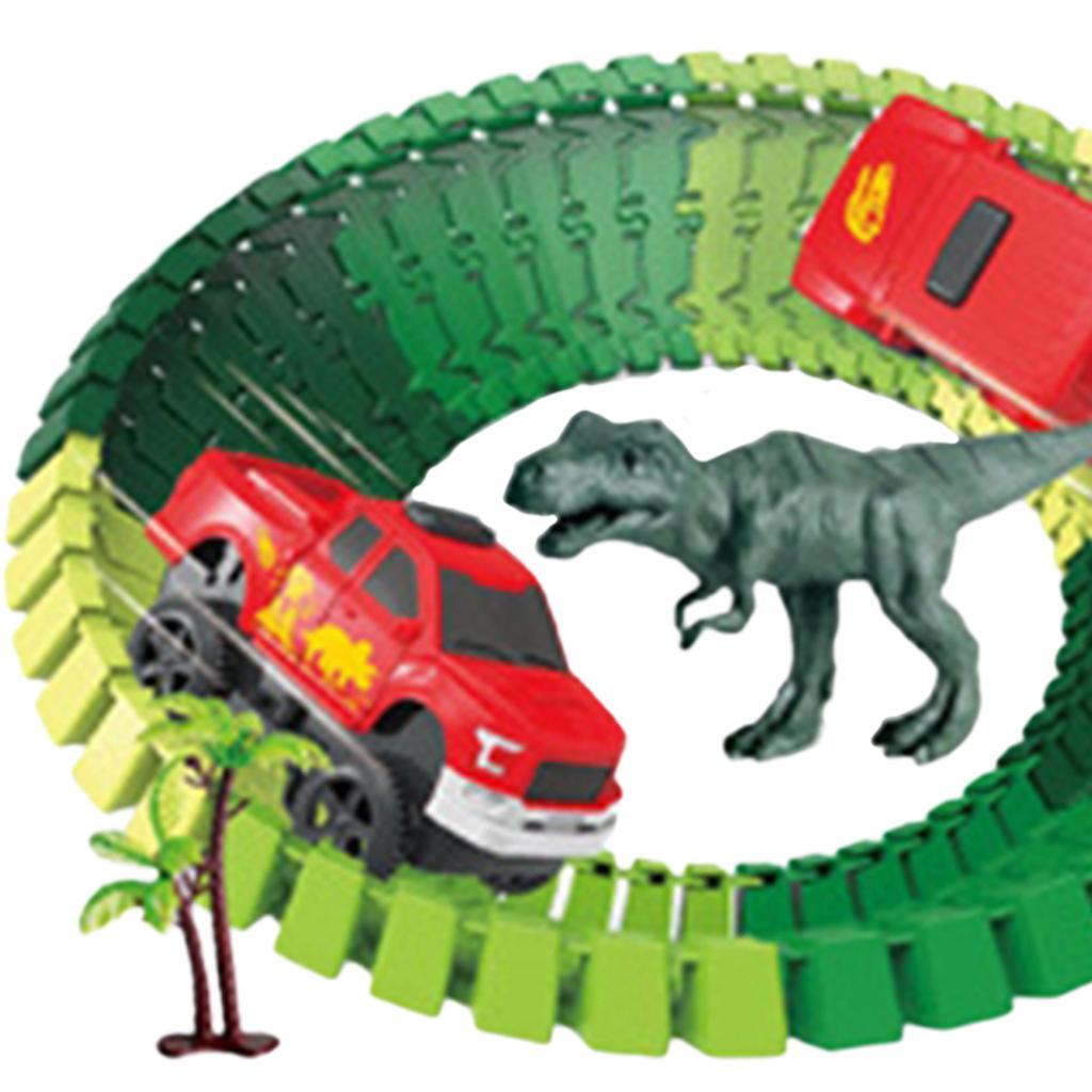 Dinosaur Toys Flexible Track Build for 3 4 5 6 Year & up Old Kids