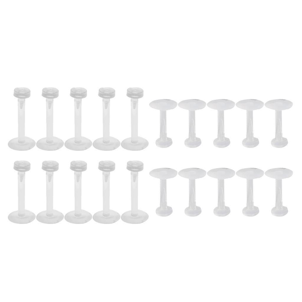 20pcs/Lot Acrylic Nose Pin Stud Bar Body Piercing Men Women Piercing 16G