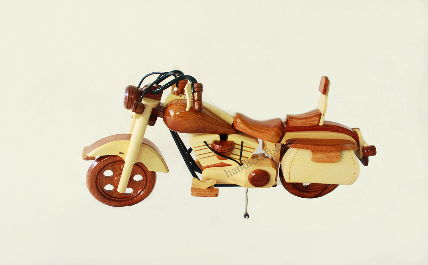 Mô hình xe môtô gỗ (dài 33cm)