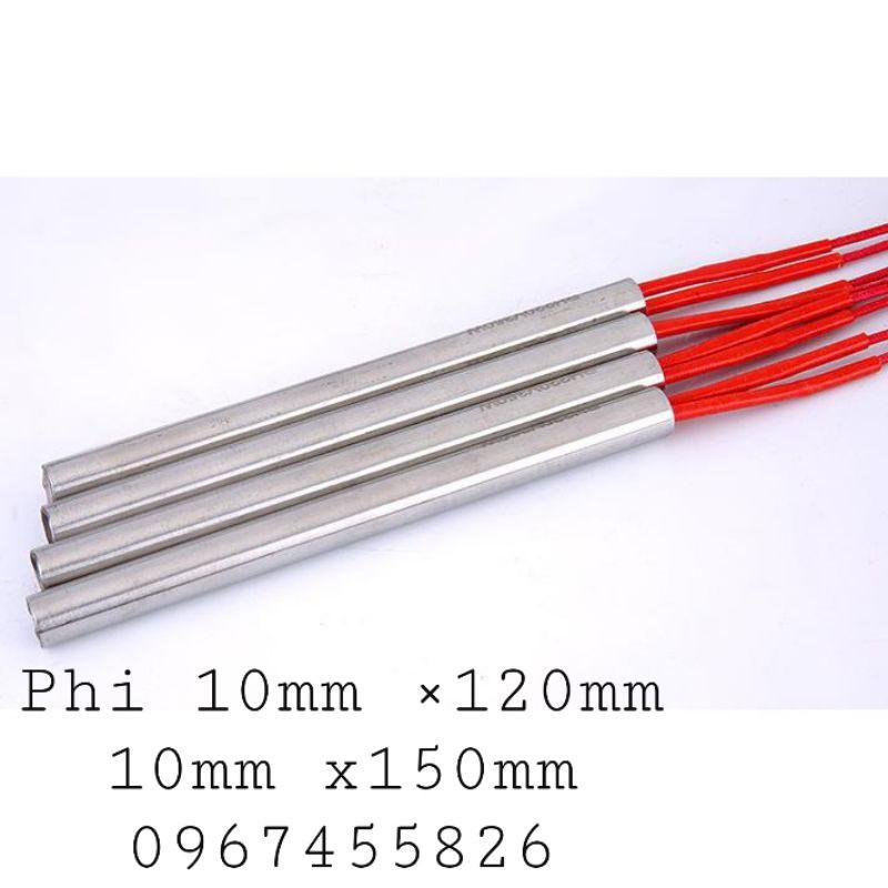 Ti nhiệt, điện trở 1 đầu, que gia nhiệt, nhiệt sấy khuôn phi 10mm