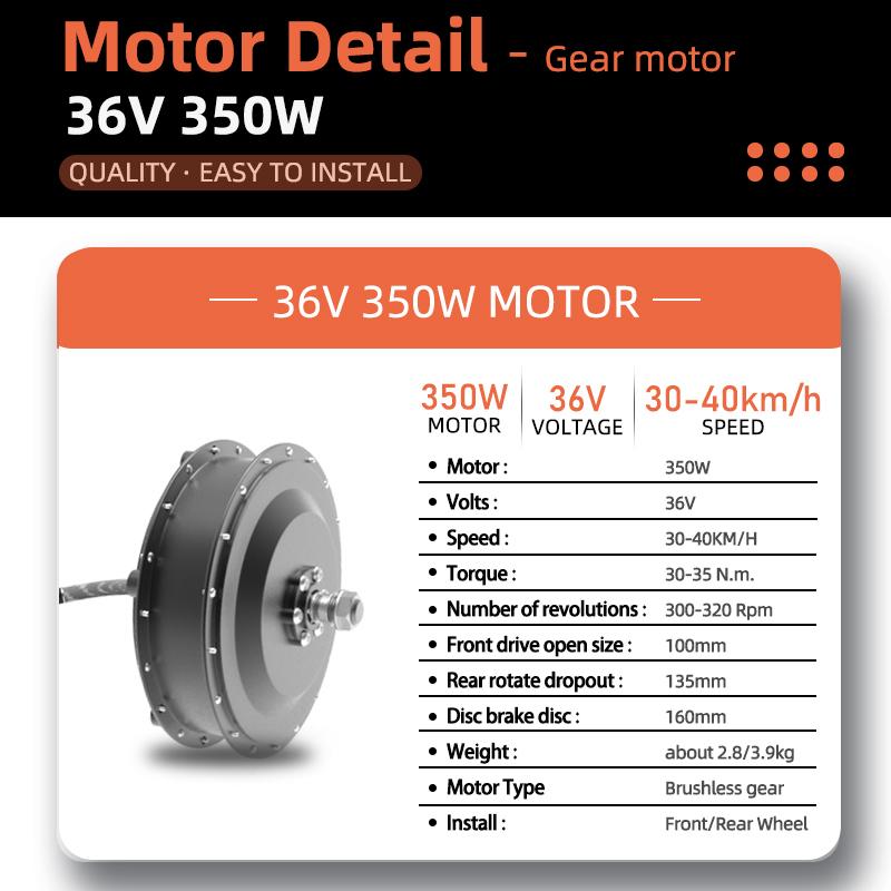 Bộ Xe Đạp Điện Có Pin 36V 350W Bộ Xe Đạp Điện Ebike 20 24 26 27.5 Inch 700C Phía Trước Phía Sau bánh Xe Điện Động Cơ Trung Tâm Color: 27.5inch front LCD Size: with 10Ah battery