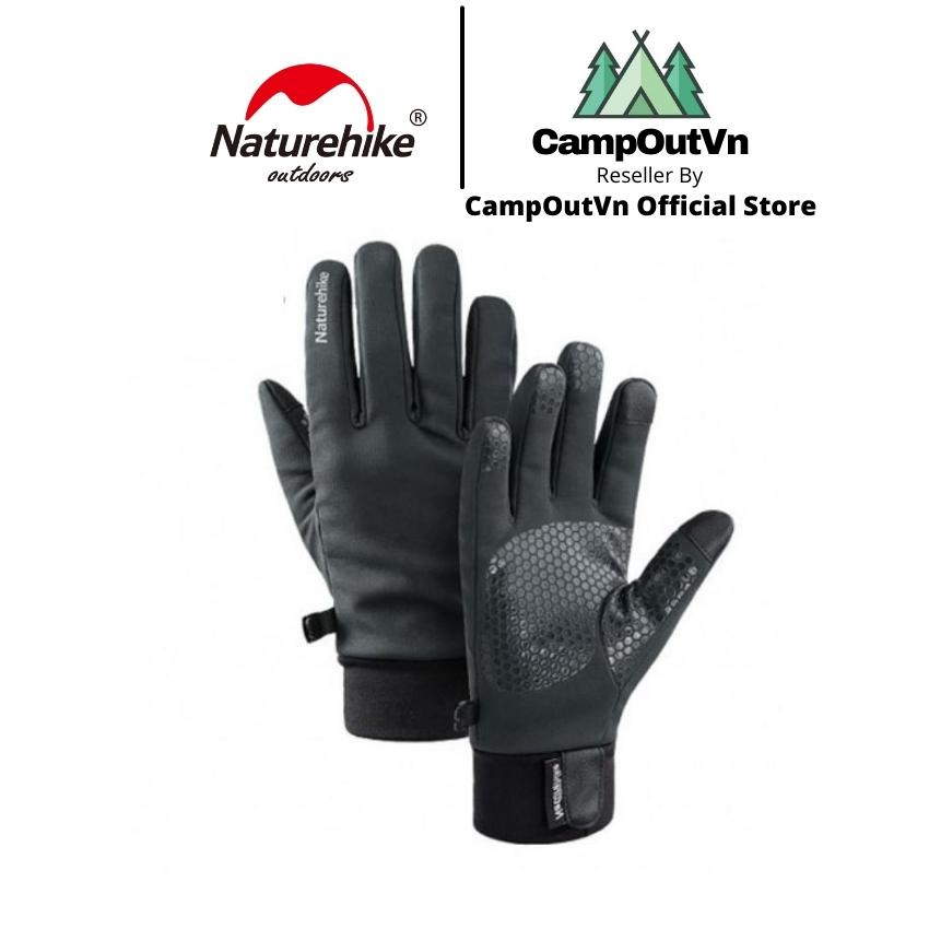 Đồ cắm trại Naturehike găng tay chống thấm NH19S005-T có cảm ứng ấm và êm cản gió A420