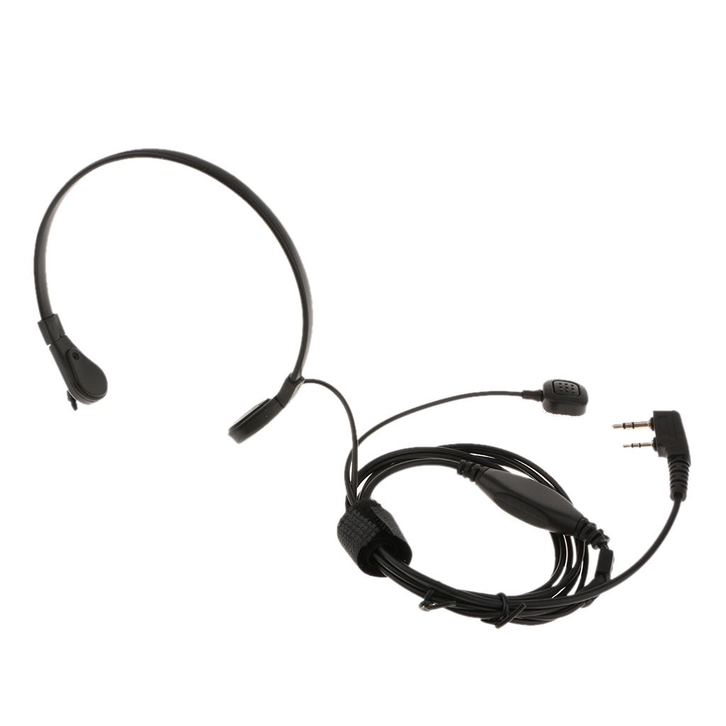Throat Mic Covert Acoustic Tube Earpiece Headset With PTT for Two Way Radio