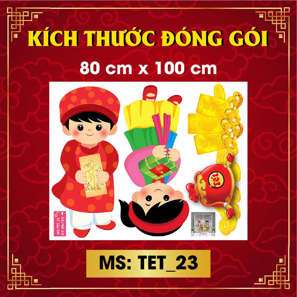 Decal trang trí tết combo số 6