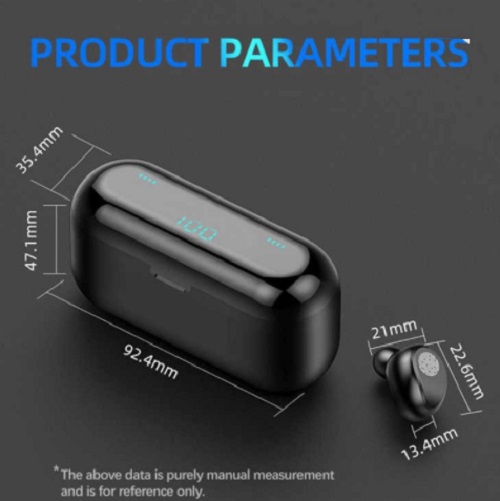 Tai Nghe Bluetooth Bluetoshita True Wireless AirBuds Tai Nghe Không Dây Âm Thanh Vòm 7.1 Super Bass BE89JJ Hàng Chính Hãng