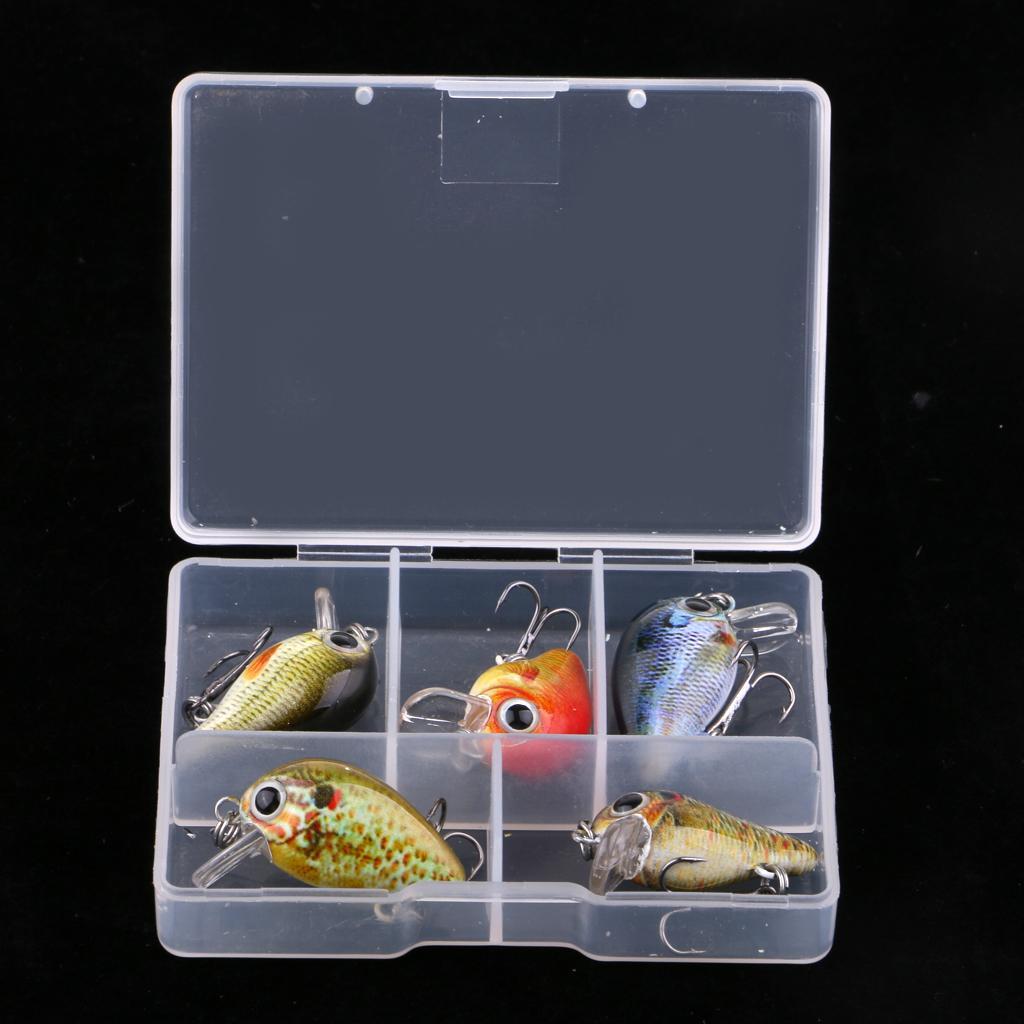 10Pcs Micro Crank Baits Bass Swimbaits Tackle Hard Bait Minnow Fishing Lures