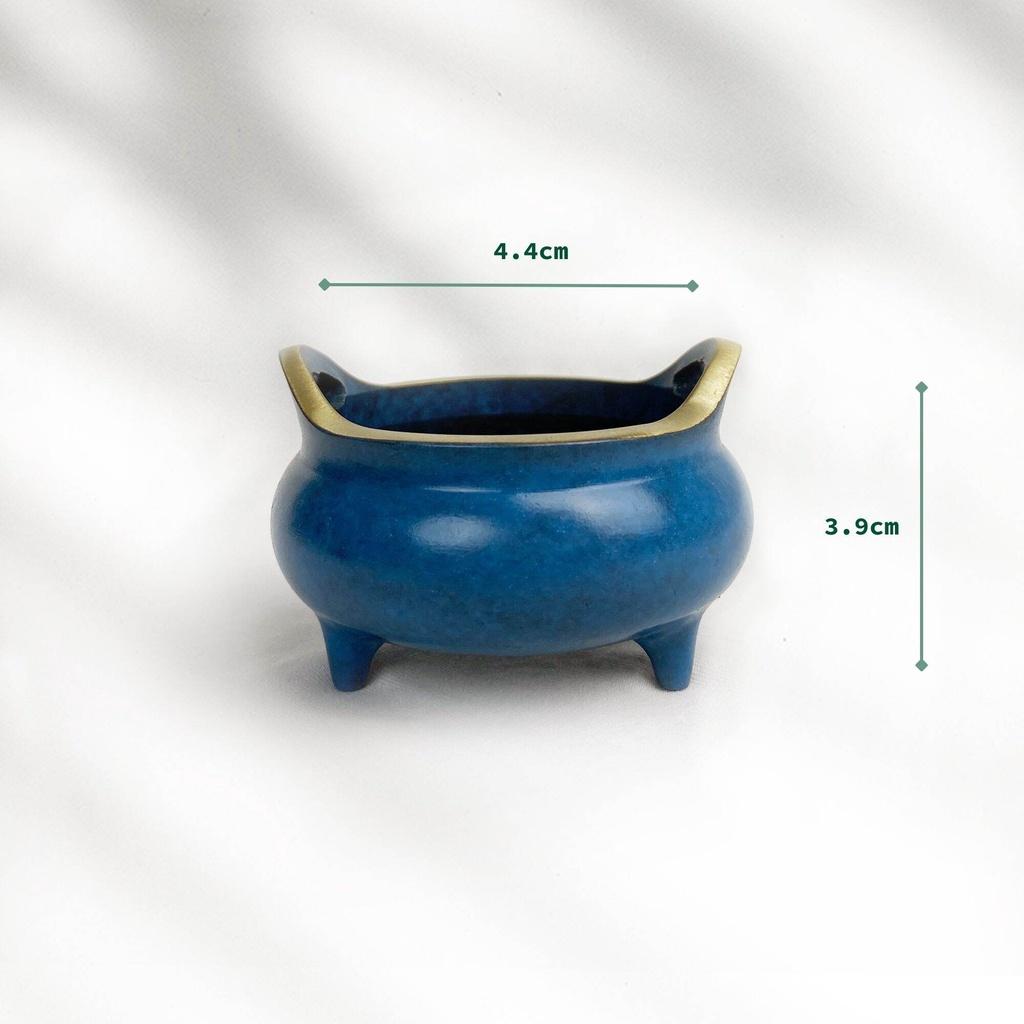 Lư Xông Nhang Trầm Hương Đồng Đúc Loại Mini 4cm 3 Lành Màu Phong Thủy Trang Trí Nhà Bàn Thờ Dâng Hương Thư Giãn
