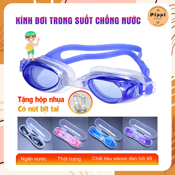 Kính Bơi Bằng Nhựa PVC Chống Trầy Xước Có Thể Điều Chỉnh Dành Cho Trẻ Em