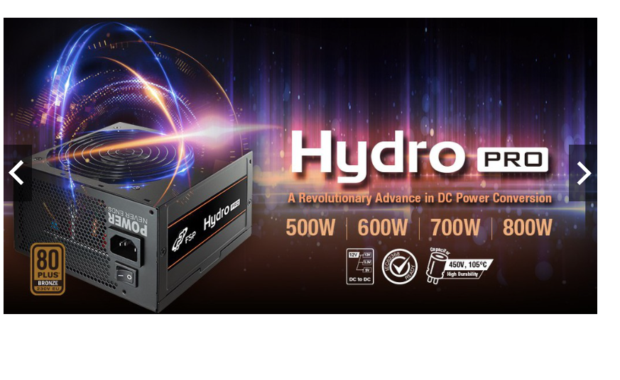 NGUỒN FSP HYDRO PRO 800W PLUS BRONZE - HÀNG CHÍNH HÃNG