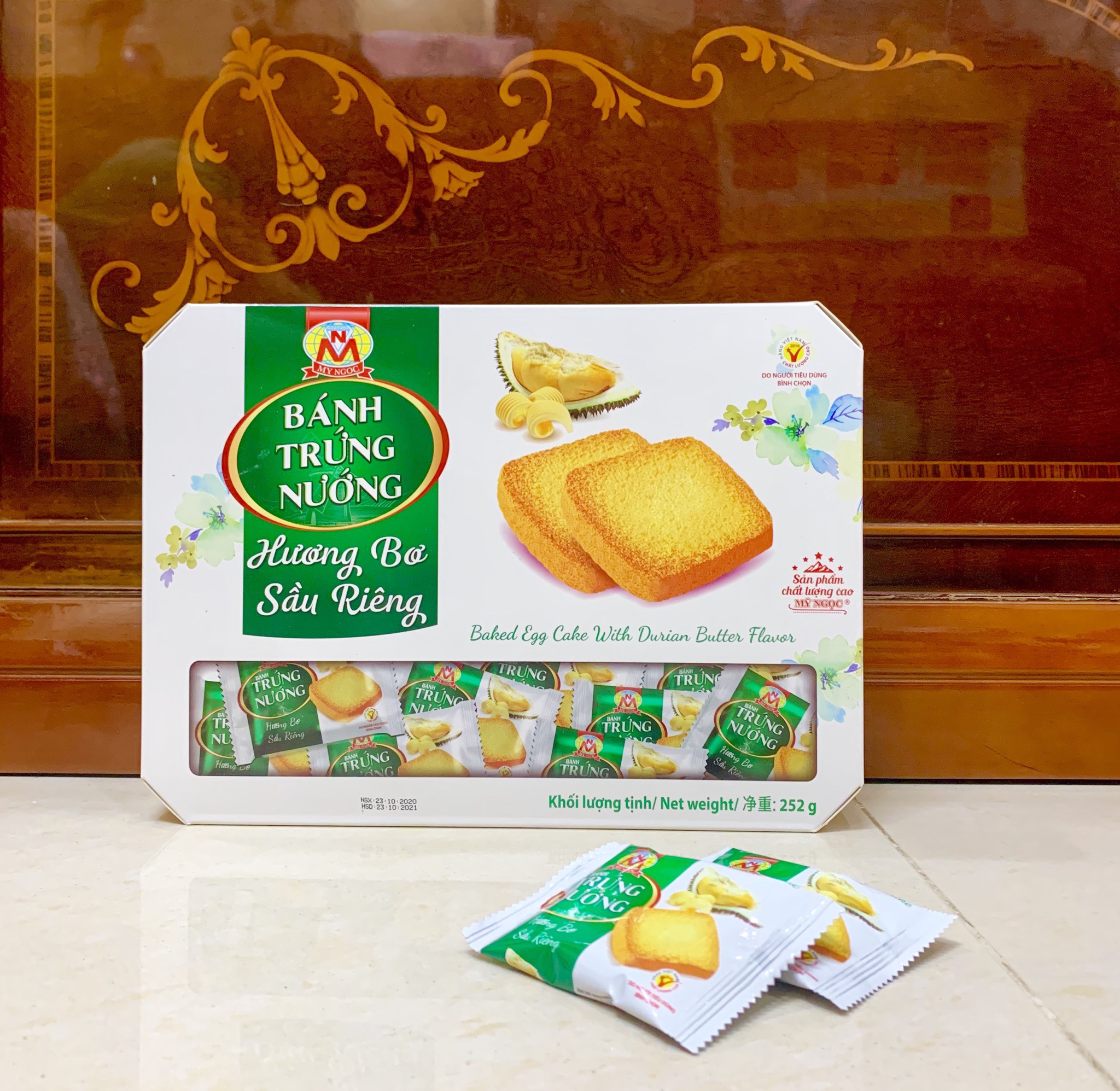 BÁNH TRỨNG NƯỚNG BƠ SÂU RIÊNG 252G