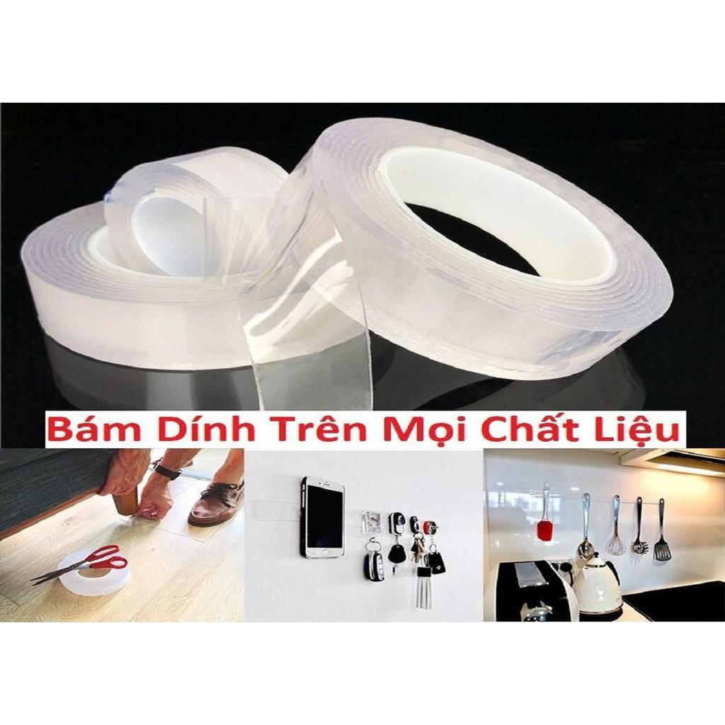 Băng keo 2 mặt đa năng trong suốt dán trên mọi bề mặt siêu chắc chắn