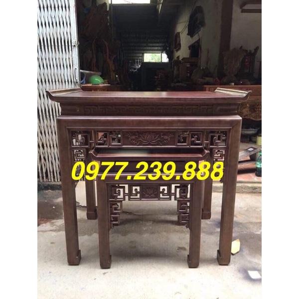Bàn thờ gỗ sồi màu óc chó nhạt