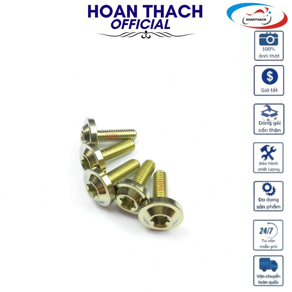 Ốc Gr5 Titan Dù 6L20 Vàng Gắn cho nhiều dòng xe SP016344 ( giá 1 con)