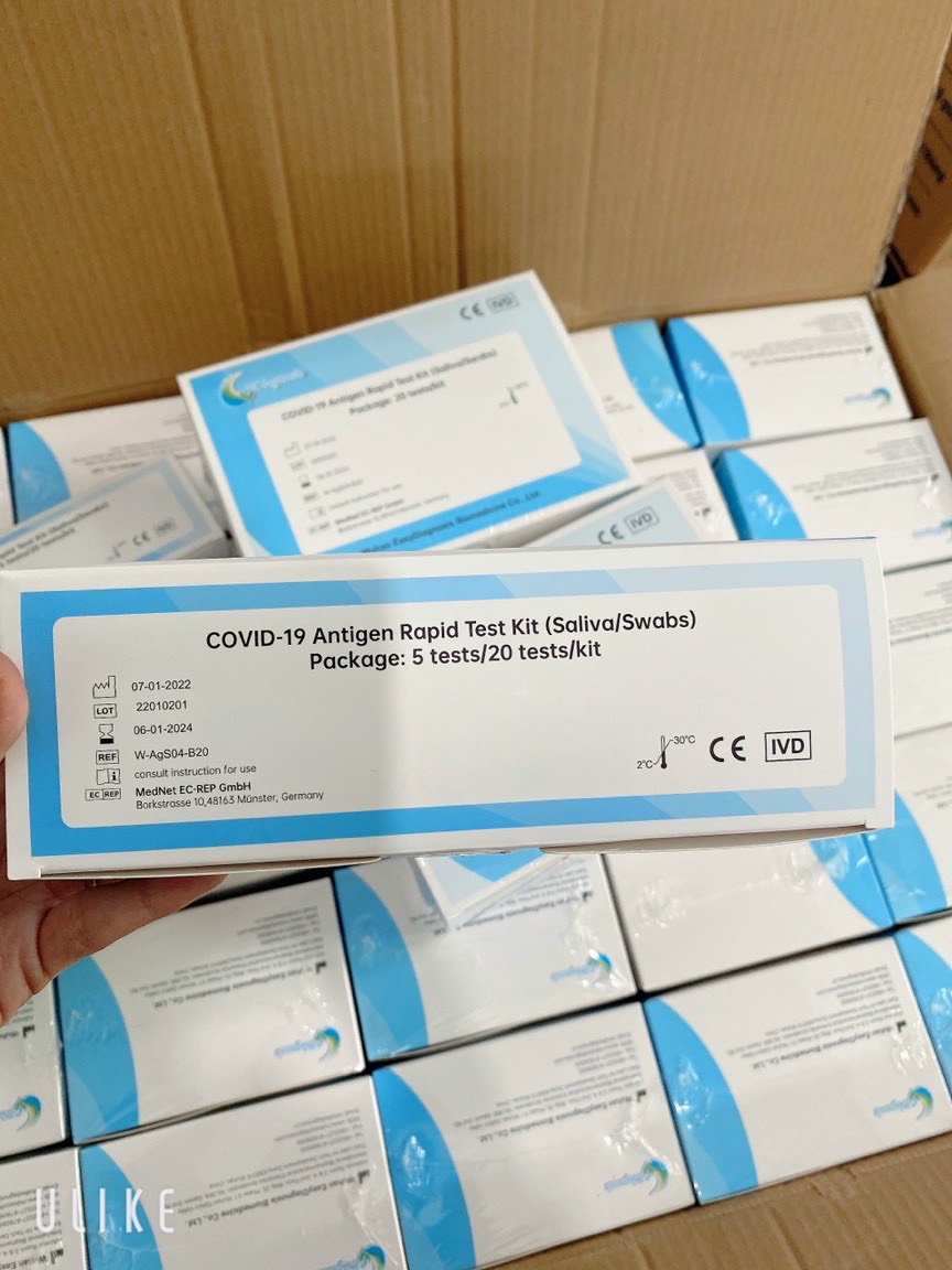 Kit Test Nhanh Covid 19 Tại Nhà Bằng Nước Bọt hoặc dịch mũi , Bộ Y Tế cấp phép lưu hành