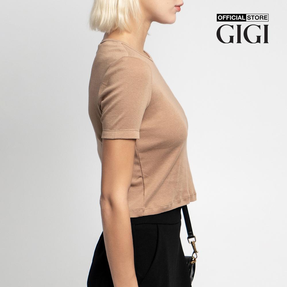 GIGI - Áo thun nữ ngắn tay cổ tròn phom ôm tôn dáng G1203P211245