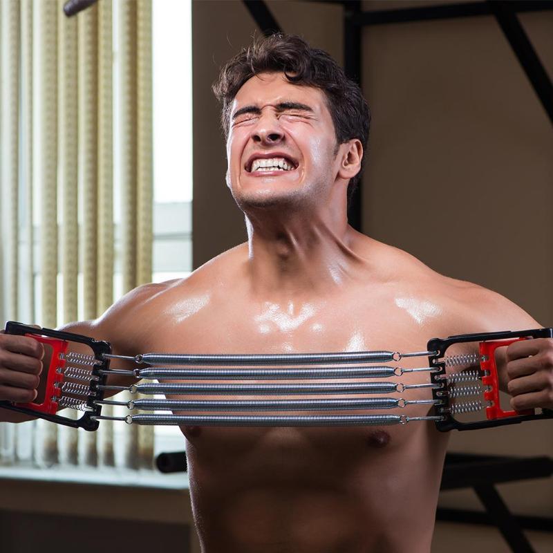 Muti-functional Spring Chest Developer Expander Men Fitness Tension Puller Muscles Exercise Workout Equipment Resistance Bands