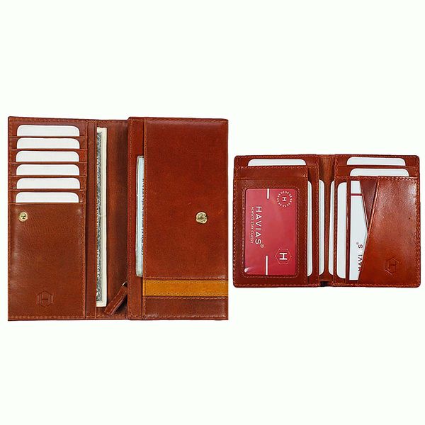 Couple Heyday2 & Verzip2 Handcrafted Wallet Brown