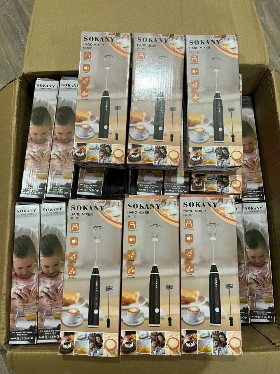 Máy Đánh Bọt Cà Phê, Máy Đánh Trứng Cầm Tay SK, Sạc USB Tiện Lợi Dùng Trong Gia Đình - Hàng Nhập Khẩu