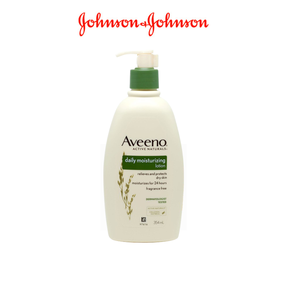 Bộ làm sạch &amp; dưỡng ẩm cơ thể cho da nhạy cảm cho bé Aveeno Daily Moisture 354mlx2 (Sữa tắm &amp; Dưỡng ẩm)