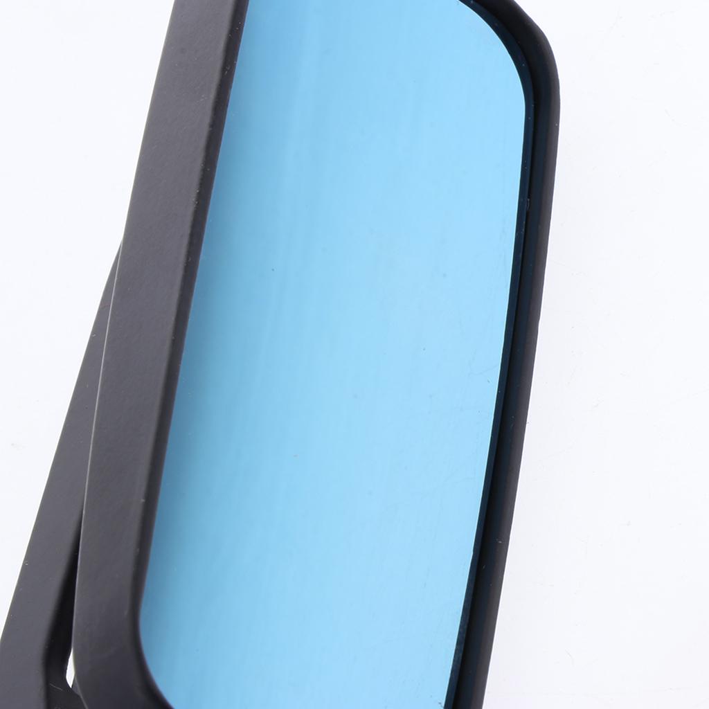 2 Colors Blue Glass Side Mirrors Rear view Mirrors for Motorcycle with 8mm 10mm Thread Bolts, Left & Right