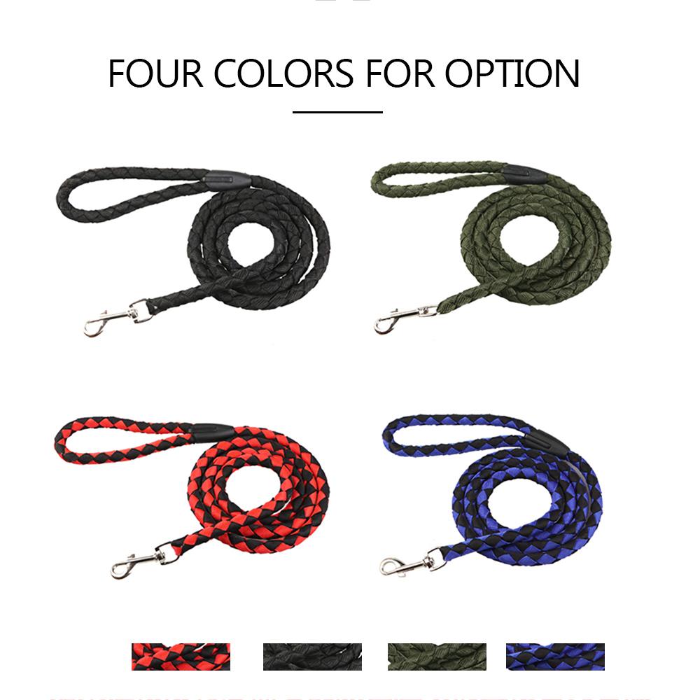 Dây xích chó nylon dài 5ft cho chó đi bộ với đầu khóa kim loại