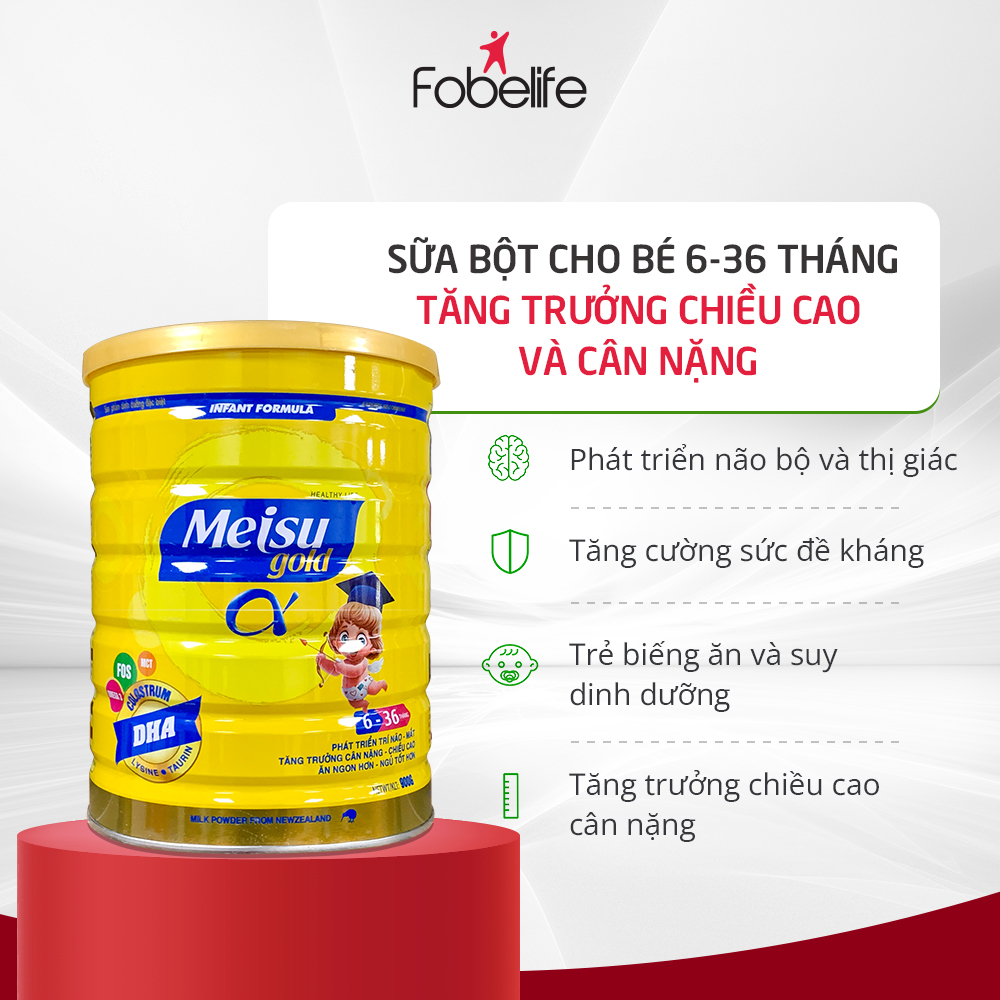 Sữa Bột Cho Bé 6-36 Tháng Tuổi Hỗ Trợ Bé Phát Triển Trí Não Chiều Cao Cân Nặng Mejsu Gold